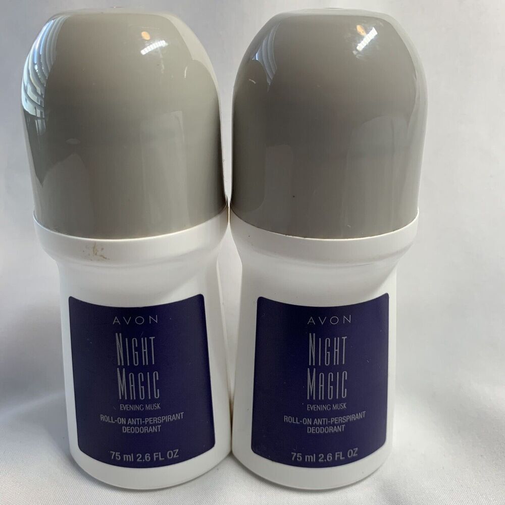 Avon Night Magic Roll-on Anti-Perspirant Deodorant Bonus Size 2.6 oz Lot of 2